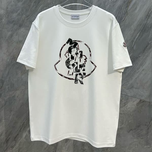 モンクレール ロゴ プリント パロディ クルーネック T シャツ mob99946